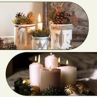 YD 4 db Adventi Koszorú Gyertyatartó, 7,5 cm, Fekete Fém Gyertyatartó Adventi Dekorációhoz 7