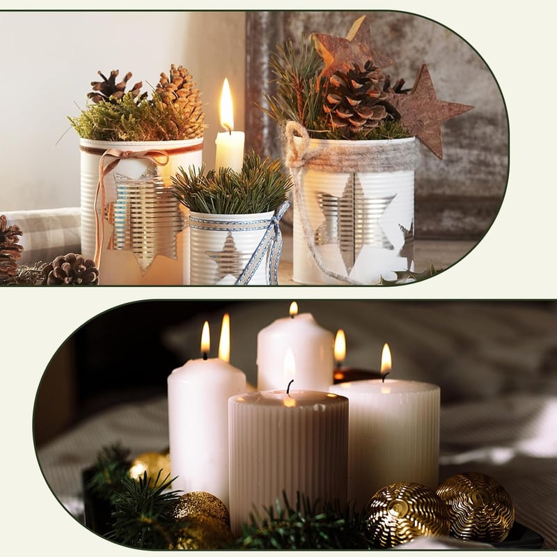 YD 4 db Adventi Koszorú Gyertyatartó, 7,5 cm, Fekete Fém Gyertyatartó Adventi Dekorációhoz