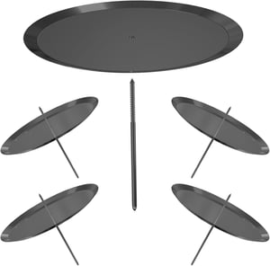 YD metalni set adventskih svijećnjaka - crni - 7,5 cm - 4 kom