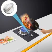 YDYSAA 6 mm ezüst színű univerzális gáz főzőlap és sütő forgatógomb, cinkötvözet vezérlő kapcsológomb, 6 db 7