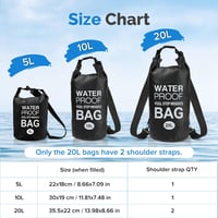 Yeabett 10L vízhatlan strand táska 2 db - vállpánttal, úszáshoz, kajakozáshoz 4