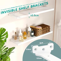 Yeabett 4 db Polckonzol 10 cm Fém Tartó 70 kg Terhelhetőség Fehér 2