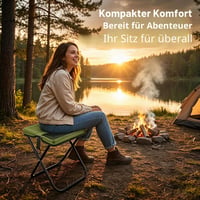 Scaun de camping pliabil portabil YeahBoom - Scaun de camping ușor pentru călătorii, picnic, drumeții, pescuit și grădină 6