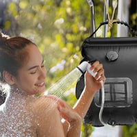 YeahBoom napelemes kemping zuhanytáska, 20 L, levehető zuhanyfejjel - zöld 8