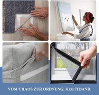 YeahWhee samolepiaca suchý zips páska extra silná 10 m x 20 mm biela obojstranná páska so slučkami a háčikmi na upevnenie sieťok proti hmyzu a vankúšov na pohovku 7