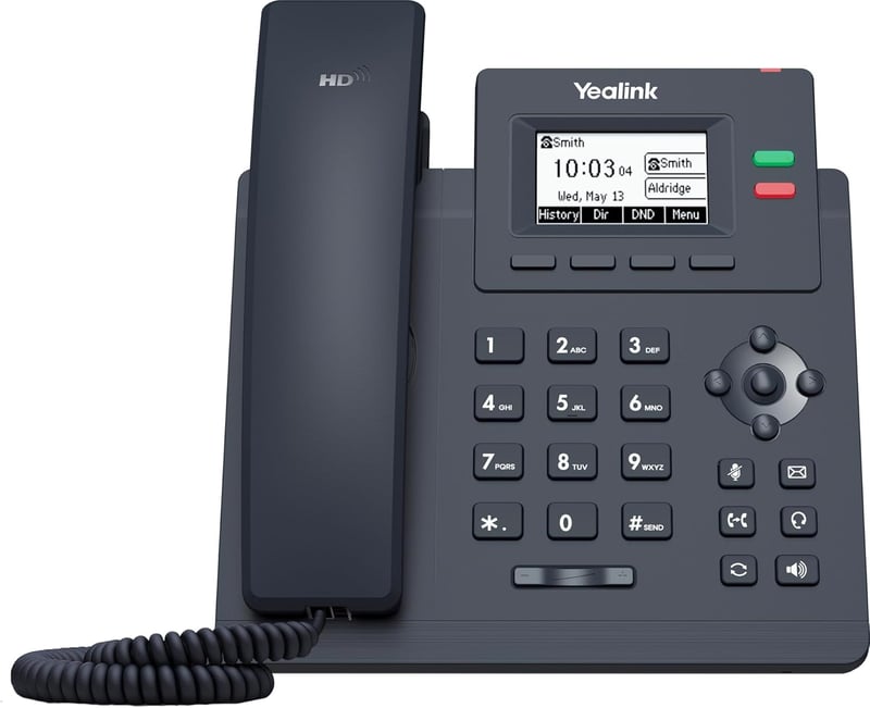 Yealink SIP-T31P IP telefon 2 VoIP fiók, grafikus kijelző, PoE - Single, SIP-T31P