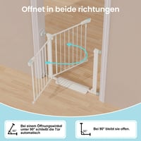 YEAUPE PRO Sigurnosna vrata za djecu i kućne ljubimce bez bušenja, širina 75-78 cm, visina 76 cm, dvosmjerno otvaranje, automatsko zatvaranje, bijela 8