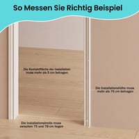 YEAUPE PRO Sigurnosna vrata za djecu i kućne ljubimce bez bušenja, širina 75-78 cm, visina 76 cm, dvosmjerno otvaranje, automatsko zatvaranje, bijela 3