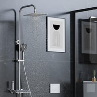Hlavová sprcha YEAUPE PRO 30x30 cm – štvorcová sprchová hlavica z nehrdzavejúcej ocele 304, vysokotlaková, samočistiace dýzy, stropná montáž, chróm 7