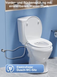 YEAUPE PRO Japonská WC doska, tvar O, duroplast s bidetom, neelektrická, s pomalým sklápaním 3