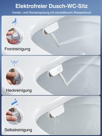 YEAUPE PRO Japonská WC doska, tvar O, duroplast s bidetom, neelektrická, s pomalým sklápaním 4