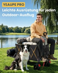 Cărucior pliabil YEAUPE PRO, 260 L, 250 kg, cărucior de teren pentru plajă cu roți late de 17 cm, 13 kg, pentru grădină, cumpărături și activități în aer liber 8