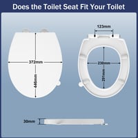 Capac WC YEAUPE PRO cu închidere lentă, oval, 44,6 x 37,2 cm, alb, cu funcție de eliberare rapidă și balamale reglabile, plastic 2