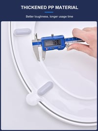 Capac WC YEAUPE PRO cu închidere lentă, oval, 44,6 x 37,2 cm, alb, cu funcție de eliberare rapidă și balamale reglabile, plastic 7