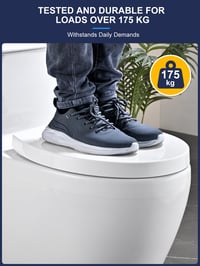 Capac WC YEAUPE PRO cu închidere lentă, oval, 44,6 x 37,2 cm, alb, cu funcție de eliberare rapidă și balamale reglabile, plastic 9
