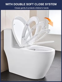 Capac WC YEAUPE PRO cu închidere lentă, oval, 44,6 x 37,2 cm, alb, cu funcție de eliberare rapidă și balamale reglabile, plastic 4