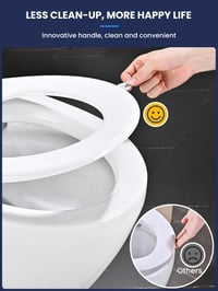 Capac WC YEAUPE PRO cu închidere lentă, oval, 44,6 x 37,2 cm, alb, cu funcție de eliberare rapidă și balamale reglabile, plastic 6