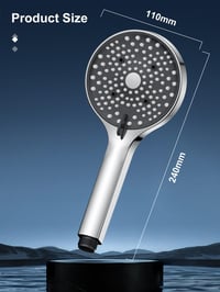 Yeaupe Ručná sprchová hlavica, chróm, priemer 130 mm, 6 režimov, úspora vody, proti usadzovaniu vodného kameňa, vysokotlaková sprchová hlavica do kúpeľne 7