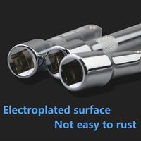 YEBOCIYO 3 Részes Billenő Hosszabbító Készlet 1/4 Hüvelykulcs Adapter Racsnis Hosszabbító 50/100/150mm Króm Vanádium Acél 4