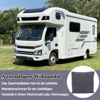 YedZen set plahti za kamper iz 3 dijela - 2x (70x190cm-85x210cm) + 1x (35x130cm-50x145cm), elastični rub od 360°, 97% pamuk, siva, za stražnji krevet u kamp kućici 5