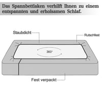 YedZen set plahti za kamper iz 3 dijela - 2x (70x190cm-85x210cm) + 1x (35x130cm-50x145cm), elastični rub od 360°, 97% pamuk, siva, za stražnji krevet u kamp kućici 7