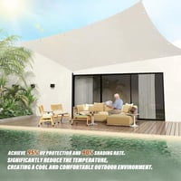 YedZen 3x4m Teraszárnyék Vízálló Napvédő Vászon Szemekkel és Kötéllel 5