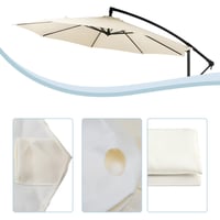 Husă de schimb pentru umbrelă de soare YedZen, 3 m, cu 6 spițe, 300 cm, protecție UV, pentru umbrelă de grădină 4