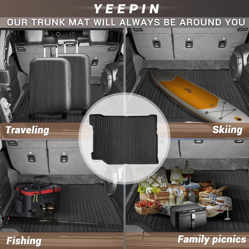 YEE PIN Jeep Wrangler JL 4XE csomagtartó szőnyeg 2021-2024 TPE gumi