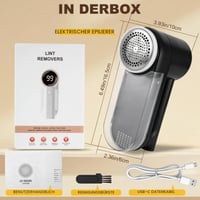 Aparat de curățat scame electric Yeecka cu cap cu 6 lame, ecran LCD, blocare de siguranță și perie ascunsă, aparat de ras pentru haine cu 3 trepte, negru 8