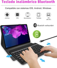 Yeegnar Billentyűzetes Védőtok Lenovo Tab P11/P11 Plus (TB-J606/TB-J607) Tablethez - Levehető Vezeték Nélküli Mágneses Billentyűzet, 11", Fe 4