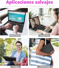 Yeegnar Billentyűzetes Védőtok Lenovo Tab P11/P11 Plus (TB-J606/TB-J607) Tablethez - Levehető Vezeték Nélküli Mágneses Billentyűzet, 11", Fe 5