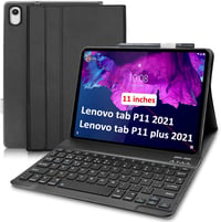 Yeegnar Billentyűzetes Védőtok Lenovo Tab P11/P11 Plus (TB-J606/TB-J607) Tablethez - Levehető Vezeték Nélküli Mágneses Billentyűzet, 11", Fe 1