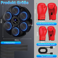 Yeelan Elektronikus Boxzsák LED Fénnyel, 9 Funkció, 18 Sebesség, Bluetooth, Falra Szerelhető 6