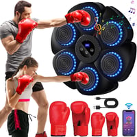 Yeelan Elektronikus Boxzsák LED Fénnyel, 9 Funkció, 18 Sebesség, Bluetooth, Falra Szerelhető 1