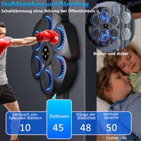 Yeelan Elektronikus Boxzsák LED Fénnyel, 9 Funkció, 18 Sebesség, Bluetooth, Falra Szerelhető 4
