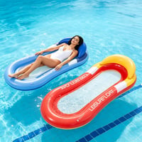 Hamac gonflabil de apă yeeplo cu plasă, 160x90 cm, saltea plutitoare pentru piscină, set 2 șezlonguri cu tetieră pentru adulți, plajă și lac 4