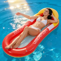 Hamac gonflabil de apă yeeplo cu plasă, 160x90 cm, saltea plutitoare pentru piscină, set 2 șezlonguri cu tetieră pentru adulți, plajă și lac 3