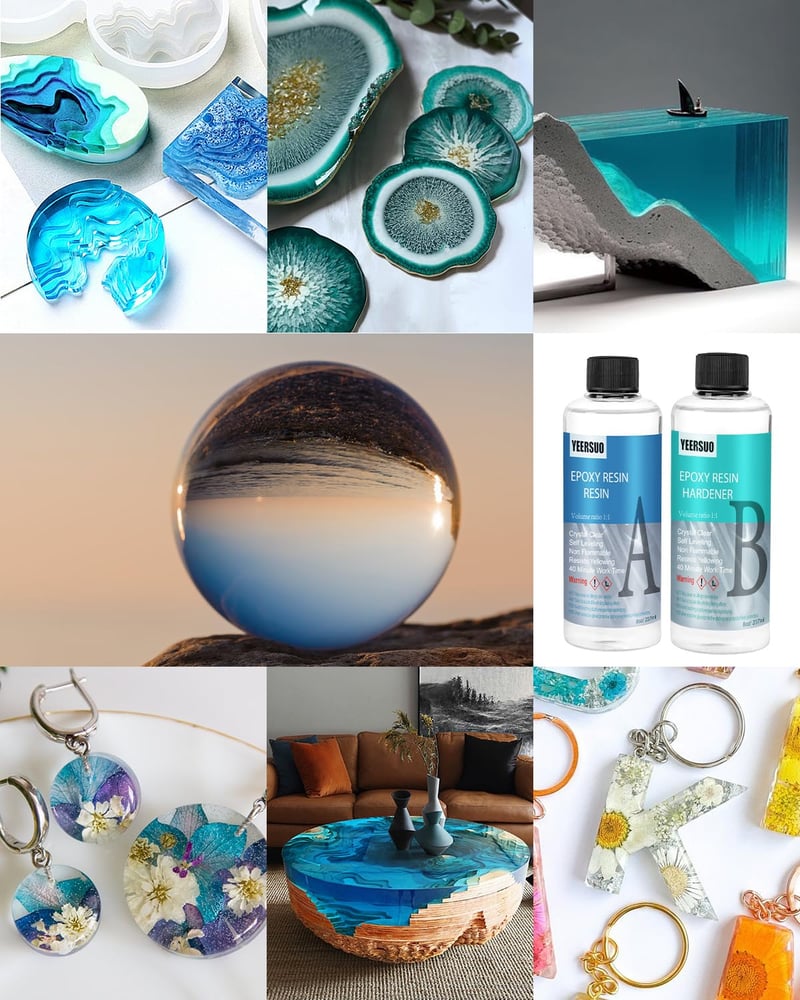 YEERSUO Epoxy Resin 474ml Gyanta Keményítővel Átlátszó DIY Ékszer Fa Műalkotás