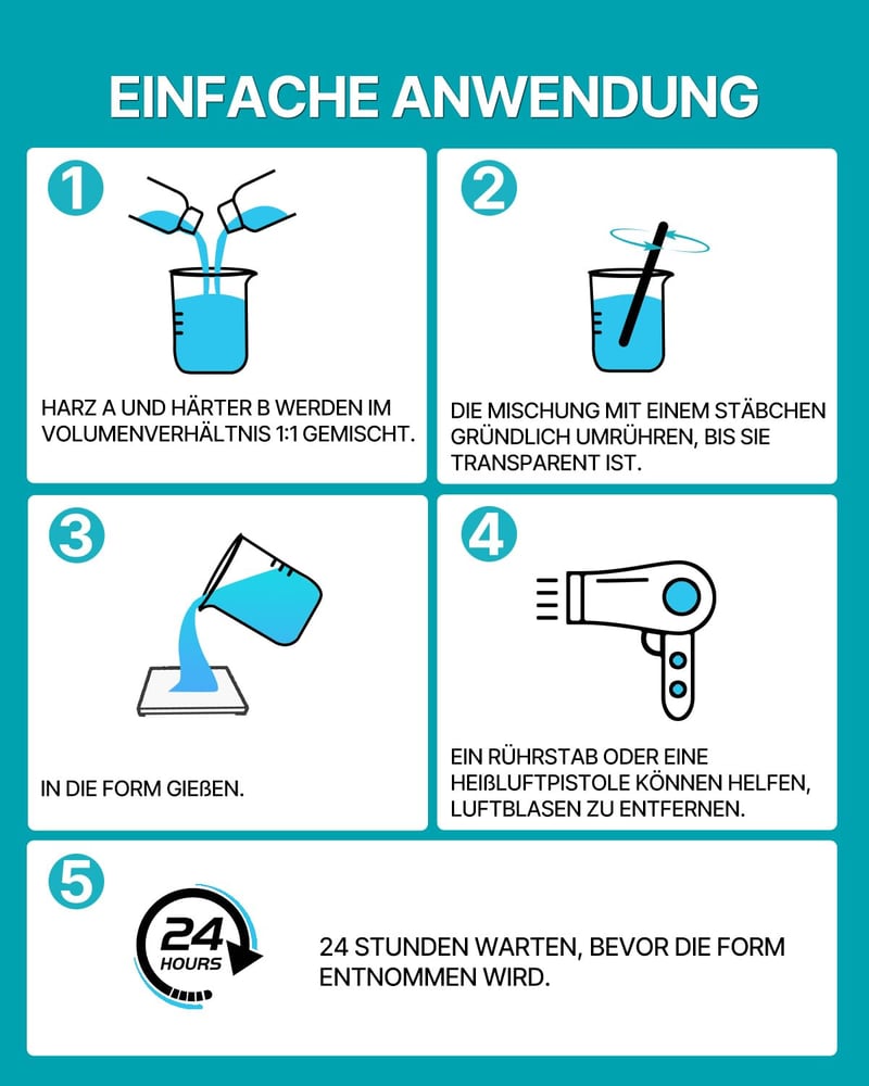 YEERSUO Epoxy Resin 474ml Gyanta Keményítővel Átlátszó DIY Ékszer Fa Műalkotás