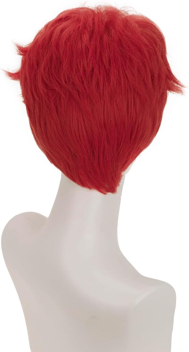 YEESHEDO Anime Cosplay Piros Paróka Uniszex Rövid Szintetikus Kirishima Eijiro Jelmez Parti Farsang