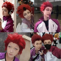 YEESHEDO Anime Cosplay Piros Paróka Uniszex Rövid Szintetikus Kirishima Eijiro Jelmez Parti Farsang 6