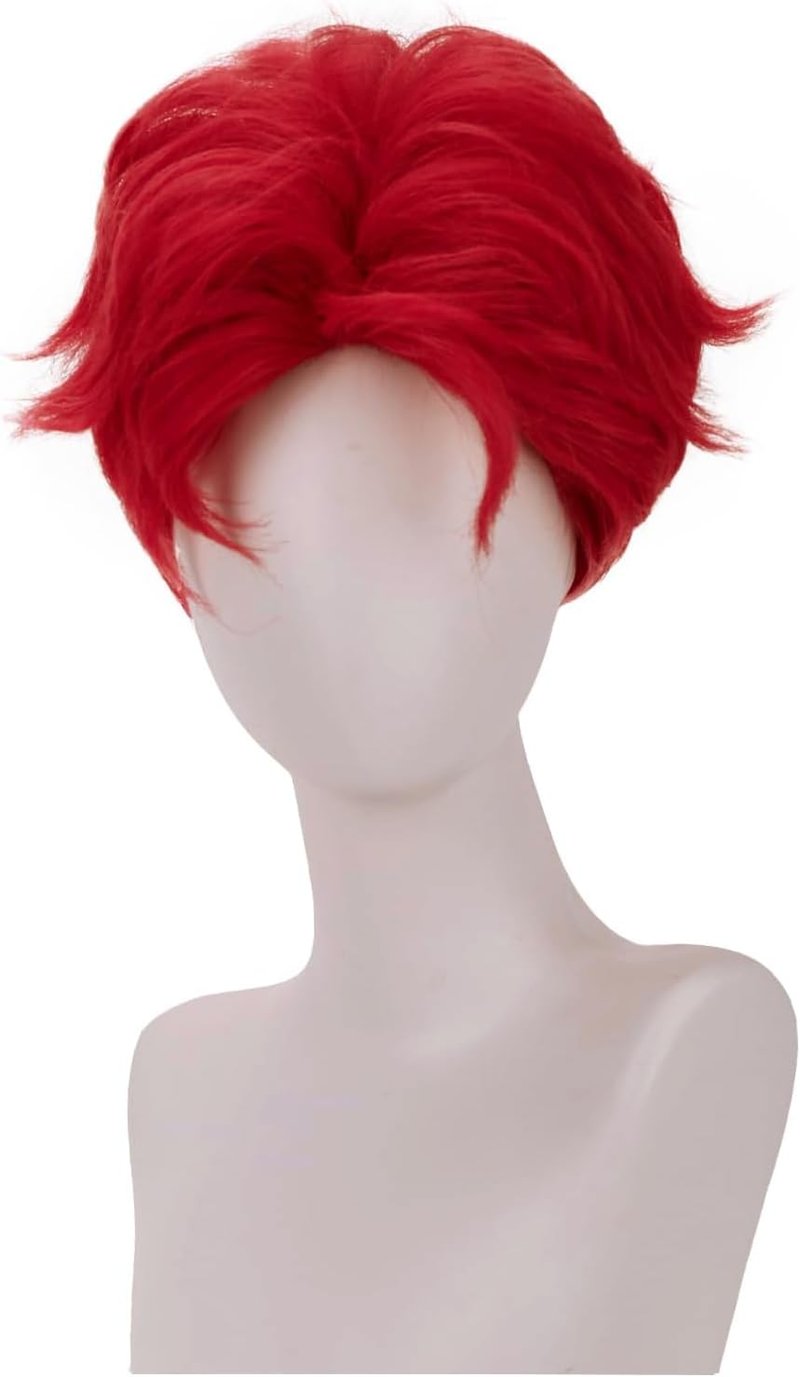 YEESHEDO Anime Cosplay Piros Paróka Uniszex Rövid Szintetikus Kirishima Eijiro Jelmez Parti Farsang