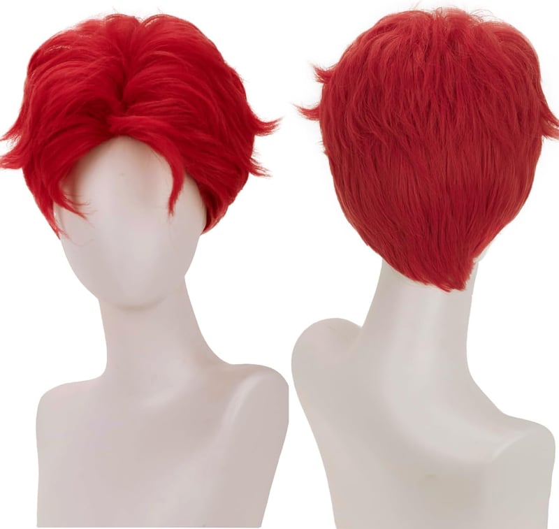 YEESHEDO Anime Cosplay Piros Paróka Uniszex Rövid Szintetikus Kirishima Eijiro Jelmez Parti Farsang