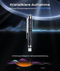 Yegolito 128 GB diktafón s konektorom USB-C, pamäť na 3200 hodín, HD kvalita zvuku s potlačením hluku DSP, digitálny hlasový záznamník na štúdium a porady 6