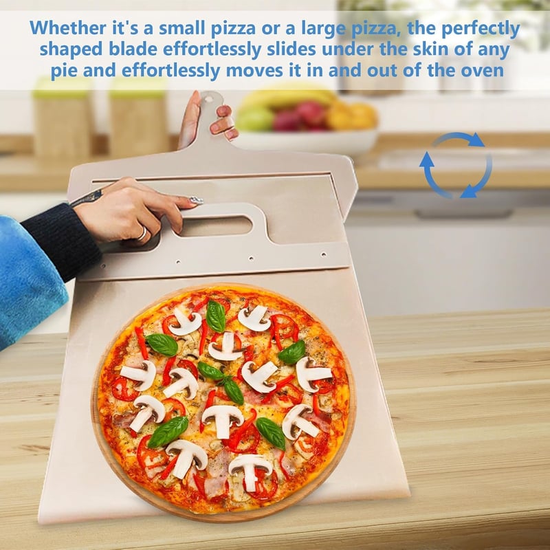 Yellow Pizza Slider Műanyag Pizzalapát - Csúsztatható Pizzakiemelő, Tapadásmentes Tésztacsúsztató, Mosogatógépben Tisztítható, 58 cm

AI: I'