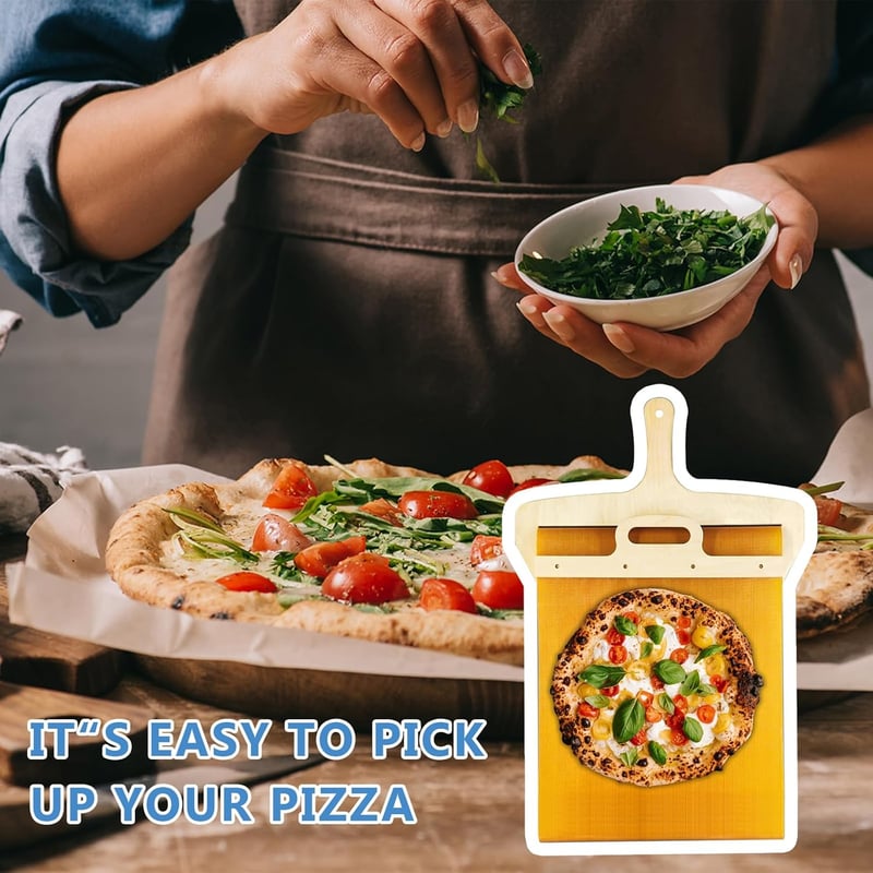 Yellow Pizza Slider Műanyag Pizzalapát - Csúsztatható Pizzakiemelő, Tapadásmentes Tésztacsúsztató, Mosogatógépben Tisztítható, 58 cm

AI: I'