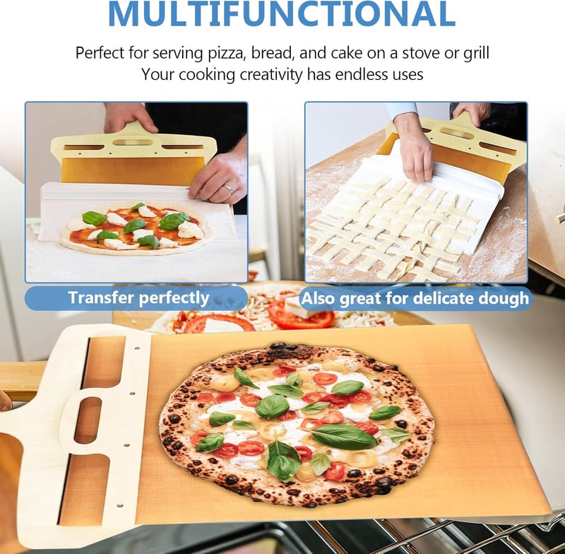 Yellow Pizza Slider Műanyag Pizzalapát - Csúsztatható Pizzakiemelő, Tapadásmentes Tésztacsúsztató, Mosogatógépben Tisztítható, 58 cm

AI: I'