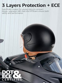 YEMA Jet DW-631 Moped Robogó ECE 3/4 Félsisak Férfi Női L méret 5