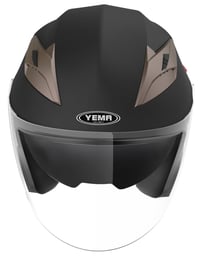 Cască moto open-face YEMA YM-627 ECE 22.06 cu vizieră dublă și ochelari de soare integrați - negru mat - M (56-57 cm) 3