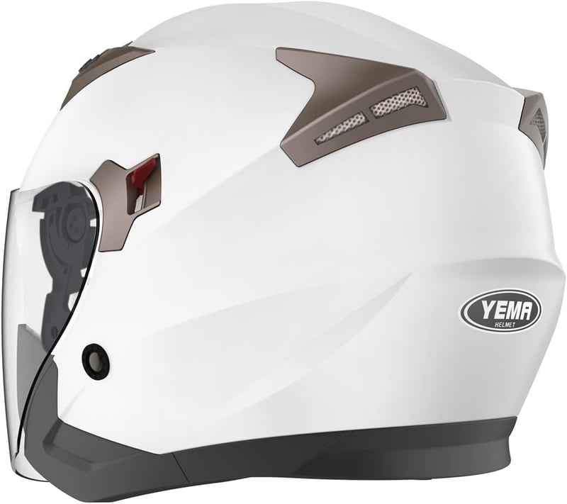 YEMA YM-627 Motoros sisak ECE dubbel vizierrel, napellenző, chopper stílusú